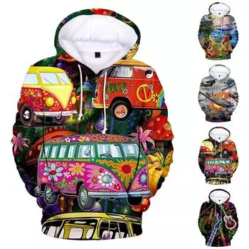 Свитер с капюшоном с принтом и длинными рукавами для мужчин и женщин весной и осенью XL чёрный