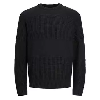 Свитер с круглым вырезом геометрической вязки James JACK & JONES