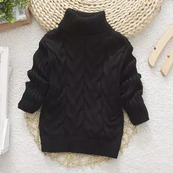 Свитер с принтом медведя для маленьких девочек и мальчиков, вязаные крючком топы, одежда, наряды 14 чёрный