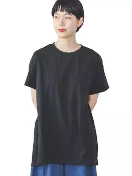 Свитер с разрезом сзади ЧЕРНЫЙ БЕСПЛАТНО [Beams Heart] S/S_TEE женский чёрный