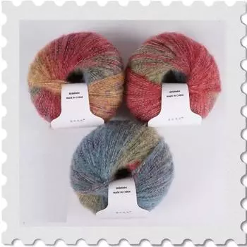 Свитер «сделай сам», сегментированные окрашенные материалы, пряжа для вязания, кашемировая пряжа, красочный градиентный шерстяной шарф, кардиган