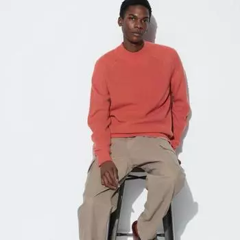 Свитер средней толщины UNIQLO JAPAN с воротником-стойкой (длинный рукав)