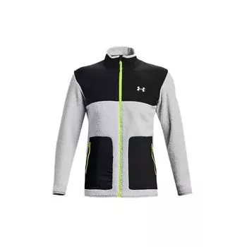 Свитер Under Armour, флисовая спортивная куртка с молнией во всю длину, мужская верхняя одежда, серый 1366283-014 XXL