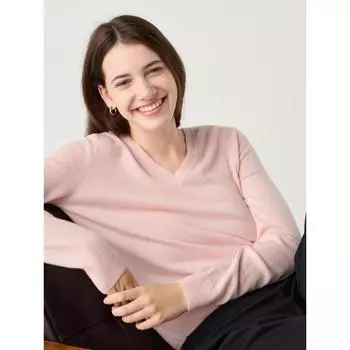 Свитер Uniqlo Cashmere с V-образным вырезом 52 GREEN/WOMEN XS