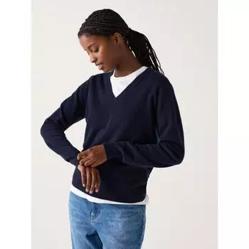 Свитер Uniqlo Cashmere с V-образным вырезом 01 OFF WHITE/WOMEN S