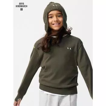 Свитер Uniqlo Kids Merino с круглым вырезом