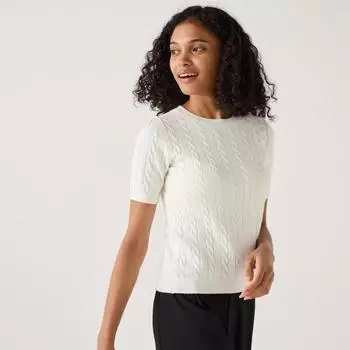 Свитер UNIQLO с круглым вырезом и короткими рукавами