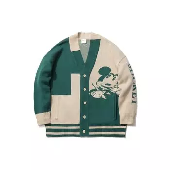 Свитер унисекс с рисунком Микки Мауса Li Ning X Disney, цвет синий-еловый-зеленый AMBR006-1 XXXL
