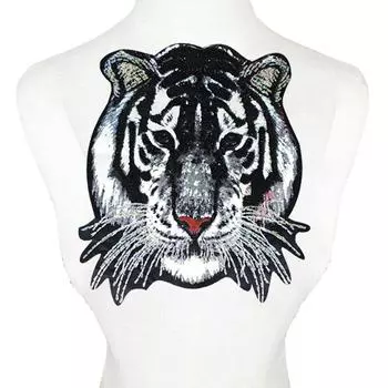 Свитер Вышитый Пришивной Ткань Одежда Шитье Одежда Аппликация На Заплатке На Одежде Значки чёрный/серебряный