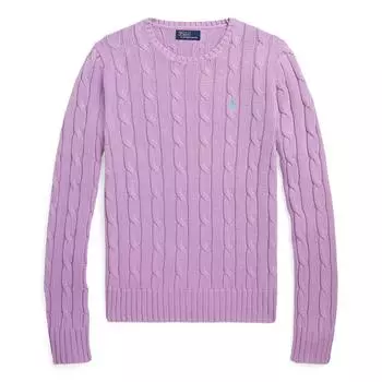 Свитер женский Polo Ralph Lauren однотонный вязаный косами фиолетовый WMPOSWENC020691-500 S