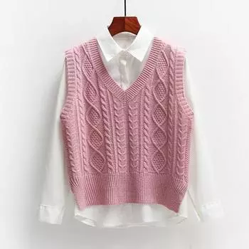 Свитер-жилет Топ Свободная толстая удобная повседневная верхняя одежда для отдыха для вечеринки XL белый