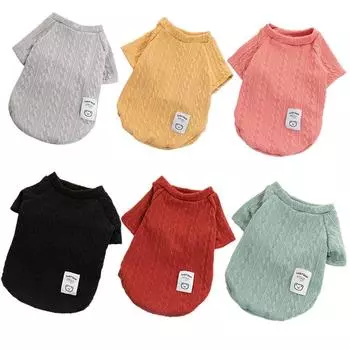 Свитера для домашних животных для маленьких и средних собак, одежда для кошек, зимняя теплая вязаная одежда для собак, пальто для чихуахуа-йорков, ши-тцу, мопсов XS чёрный