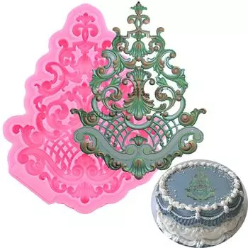 Свиток в стиле барокко, рельефное украшение для торта, формы для помадки, европейские винтажные ювелирные изделия, силиконовая форма для украшения торта, полимерная глина, конфеты, шоколад