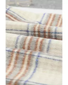 Свитшот Azura Exchange Plaid на молнии с нагрудным карманом M абрикосовый