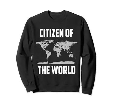 Свитшот Citizen of the Shirt для экспатриантов Мир чёрный
