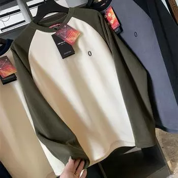 Свитшот для женщин, хлопковая свободная футболка большого размера с длинным рукавом, флисовая утолщенная удобная круглая горловина, повседневный пуловер, топ, свитшот M чёрный