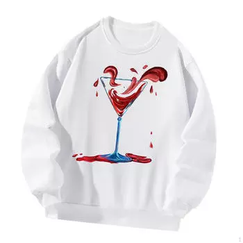 Свитшот для женщин с круглым вырезом, модная спортивная одежда, рубашка, модная осенняя одежда с длинным рукавом L