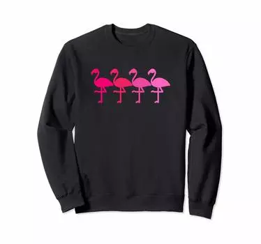 Свитшот Flamingo Design Silhouette Flamingo Bird Gift чёрный