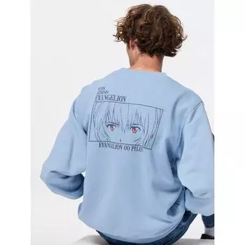 Свитшот Gu By Uniqlo Пуловер Evangelion 60 LIGHT BLUE/XS