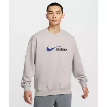 Свитшот Nike Track Club Dry Fit Fleece с круглым вырезом для бега M College Grey Blue Boyd MediuM Ash Hv4880 009 S