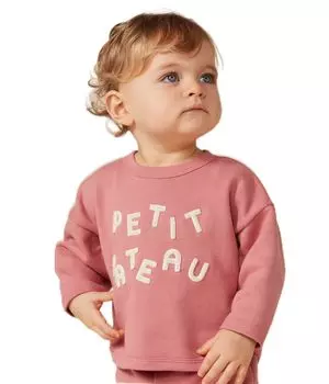 Свитшот с длинным рукавом A0B6Y розовый 24 месяца 86 см [Petit Bateau] розовый