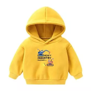 Свитшот с капюшоном Velvet - новинка осени 2024 года с мультяшным принтом для детей 100cm красный