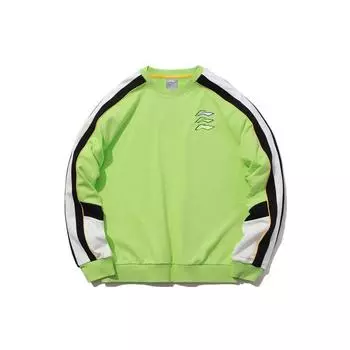 Свитшот с круглым вырезом и цветным принтом логотипа Li Ning, унисекс, зеленый AWDQ262-2 XL