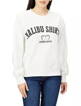 Свитшот с логотипом коллаборации MalibuShirts SWCT225106 WHT F [Snidel] Женский белый