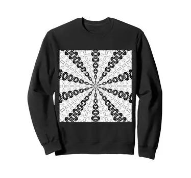 Свитшот Starlight Speed Pattern Black on White Mid-Century чёрный