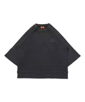 Свитшот Уголь [Клифф Майер], Пигмент, Флис, Рукав 3/4, Круглый вырез, Женский, Большой,