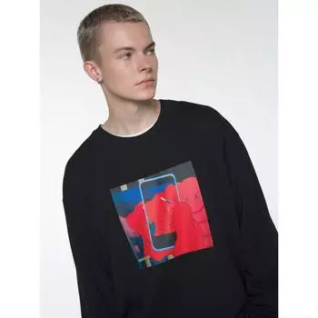 Свитшот Uniqlo Kaws+ Warhol 09 BLACK/UNISEX XS