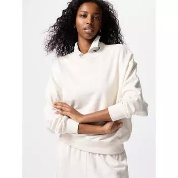 Свитшот Uniqlo с круглым вырезом 01 OFF WHITE/WOMEN XS