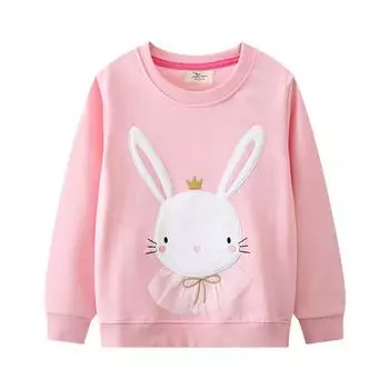 Свитшоты для малышей, девочек и мальчиков, свитер с круглым вырезом и длинными рукавами, хлопковый графический топ, свитер, рубашки 100 розовый