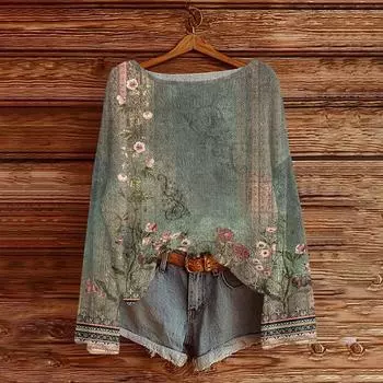 Свитшоты для женщин Вязаный свитер Милая рубашка Осенний круглый вырез Пуловер Топы S