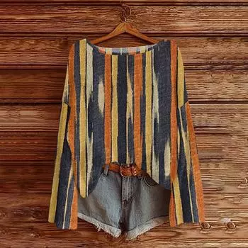 Свитшоты для женщин Вязаный свитер Милая рубашка Осенний круглый вырез Пуловер Топы XL