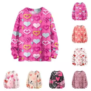 Свитшоты для женщин Вязаный свитер Милая рубашка Осенний круглый вырез Пуловер Топы XXXL