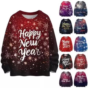 Свитшоты для женщин Вязаный свитер Милая рубашка Осенний круглый вырез Пуловер Топы L синий