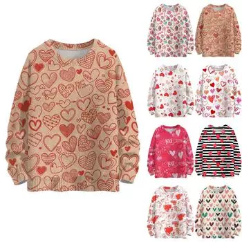 Свитшоты для женщин Вязаный свитер Милая рубашка Осенний круглый вырез Пуловер Топы XL винный