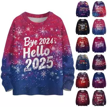 Свитшоты для женщин Вязаный свитер Милая рубашка Осенний круглый вырез Пуловер Топы XXXL