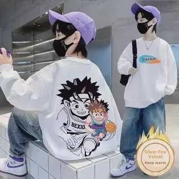 Свитшоты в корейском стиле для мальчиков в уличном стиле — коллекция осень/зима 2023 года для детей 110 cm