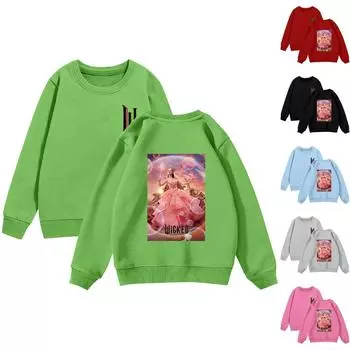 Свитшоты Wickeds для девочек, рубашки для малышей, свитера Wickeds, топы для детей 2–12 лет 100 красный