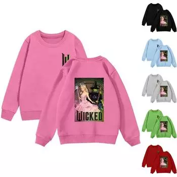 Свитшоты Wickeds для девочек, рубашки для малышей, свитера Wickeds, топы для детей 2–12 лет 150 чёрный