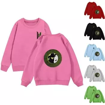 Свитшоты Wickeds для девочек, рубашки для малышей, свитера Wickeds, топы для детей 2–12 лет 100 чёрный