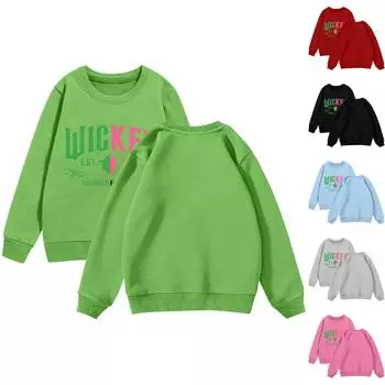 Свитшоты Wickeds для девочек, рубашки для малышей, свитера Wickeds, топы для детей 2–12 лет 100 чёрный