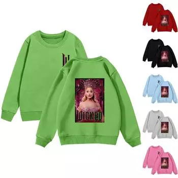 Свитшоты Wickeds для девочек, рубашки для малышей, свитера Wickeds, топы для детей 2–12 лет 100 чёрный