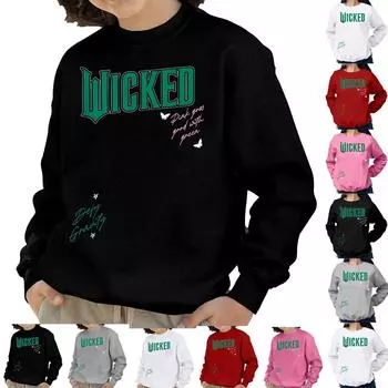 Свитшоты Wickeds для девочек, рубашки для малышей, свитера Wickeds, топы для детей 2–12 лет 110 чёрный