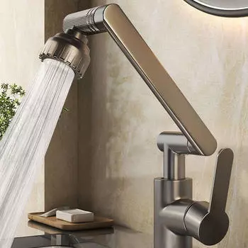 Swivel Faucet for Kitchen Sink Wash Basin Elegant Practical Mixer and Cold