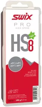 SWIX HS8 Red Racing Wax Training Wax 180g PRO High Speed HS Сноуборд Лыжи Зимние виды спорта Техническое обслуживание Зимние горные лыжи Снег Горы HS08-18 -4~+4C