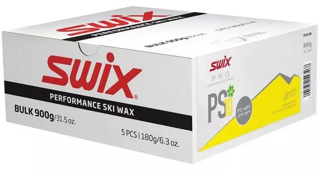 SWIX PS10 Желтый 900 Воск PS 900 г РАСФАСОВАННЫЕ и МАГАЗИННЫЕ МАСТИКИ Сноуборд Лыжи Зимние виды спорта Техническое обслуживание Зимние горные лыжи Снег Горы PS10-90 0~+10C