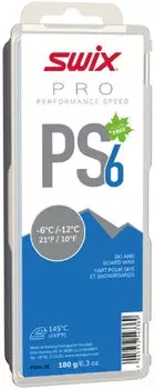 SWIX PS6 Blue Racing Wax Basic 180 г PRO Performance Speed PS Сноуборд Лыжи Зимние виды спорта Техническое обслуживание Зимний Альпийский Снег Горы FF PS06-18 -6~-12C